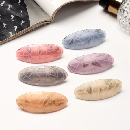 Hair hair clip "Adele" Geometry, 6 cm, mix-2