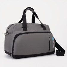 Sports bag with lightning, 2 external pockets, average size, color gray