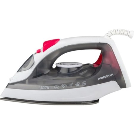 Iron Homestar HS-4012, 1800 watts, Teflon sole, 190 ml, white-gray-1
