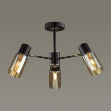 Люстра потолочная Lumion. Ronnie, 3х40Вт, E14, цвет чёрный, бронза