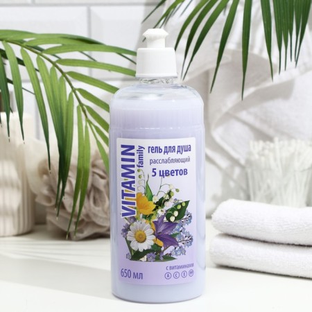 Shower gel Vitamin Family, "5 colors", relaxing, 650 ml-2