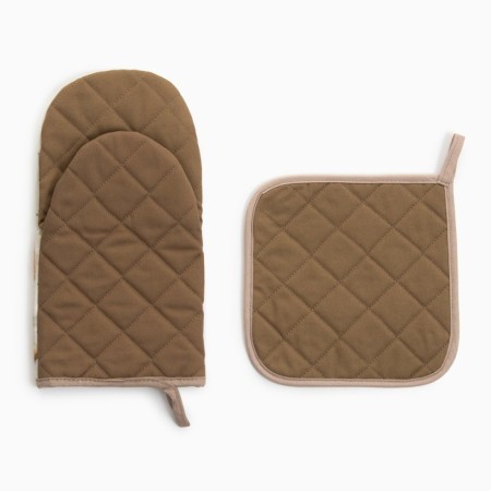 Set of kitchen. Ethel "Micper Gifts" mittens 15x28cm, 19x19cm wax, 100%HL-2