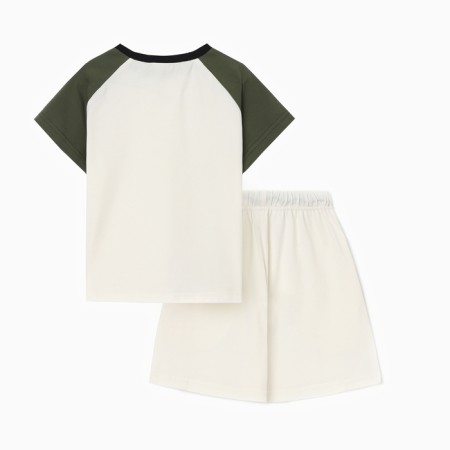 A set for a boy (T -shirt and shorts) Minaku, EXRU/Olive color, height 128 cm-7