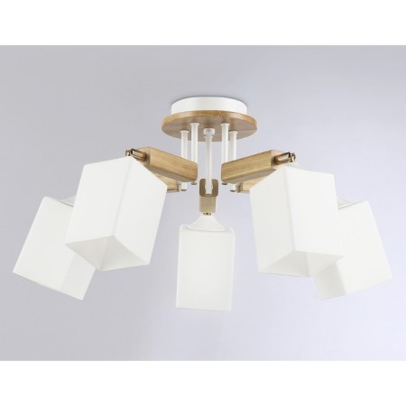 Suspended chandelier Ambrella Light, Traditional, TR9518, 5HE27, white color, gold-3