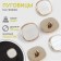 A set of plastic buttons on the leg, d = 23 mm, 5 pcs, white color