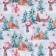 Paper packing glossy double -sided "Winter village", 50 x 70 cm, New Year