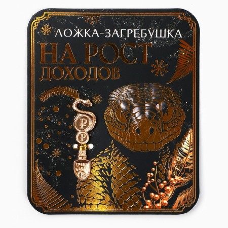 Spoon rake, wallet talisman New Year's “New Year: for an increase in income”, 7 x 7 cm-2