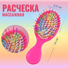 Comb - mini massage, 5.5 × 14 cm, pink color