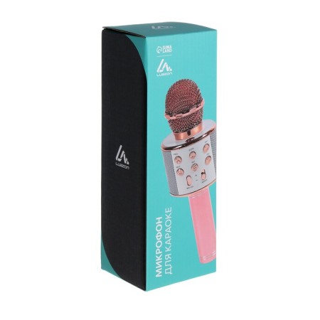 Microphone for karaoke Luazon LZZ-56, WS-858, 1800 mAh, pink-6