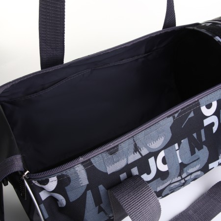 Sports bag with lightning, 2 outer pockets, long belt, gray color-2
