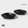 A set of porcelain plates Magistro Carbon, 21 × 18.5 cm, 2 pcs, black color