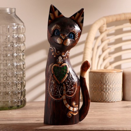 Interior souvenir "Cat with a turtle" 30 cm