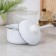 Cylindrical bucket, 1 l, without decolleys, plastic handle, enameled cover, induction, white color