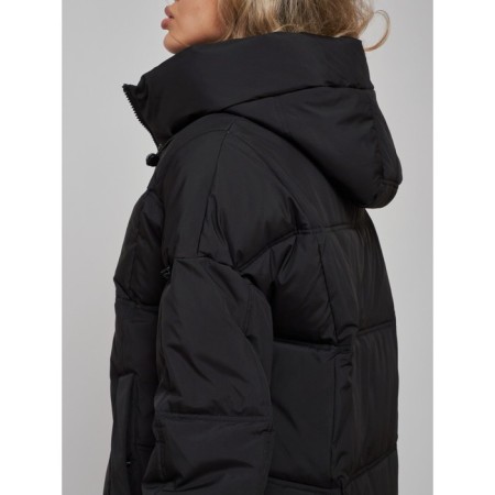 Coat insulated winter female, size 42, black color-17