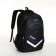 Youth backpack on a zipper, 4 pockets, black/blue color