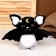 Soft toy "bat", 23 cm, black color