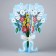 Volumetric cards "Flowers", 13.3 x 16.7 cm