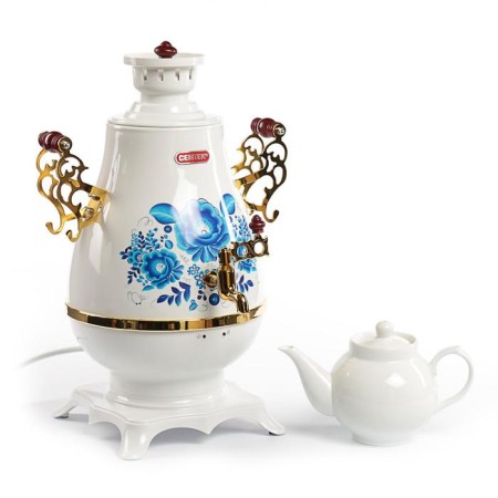 Samovar Centek CT-0092 A, plastic, 4 l, 2300 W, LED indicator, ceramic beam, white-1