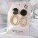 Earrings Metal "Eureka" oval, color gold