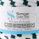 Knitted yarn secondary 90% cotton, 10% p/e, 100m/450 ± 50 g (white-green strip)