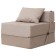 Walked armor-bed "Essen", velor fabric, beige color