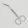 Scissors pedicure, curly, bent, wide, 12 cm