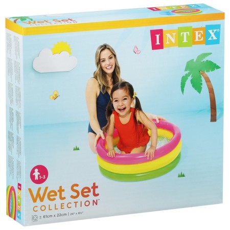 Rainbow inflatable pool, 61 x 22 cm, from 1-3 years old, 57107np intex-2