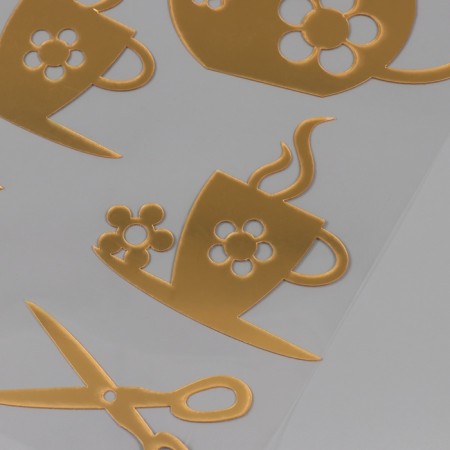 Sticker Plastic Interior "Morning" gold 70x30 cm-2