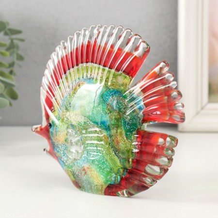 Souvenir glass "Fish with melange inside" under Murano glass 14x12x6 cm mix-3