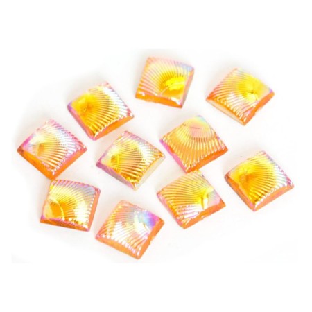 Plastic design TNL, square, orange, 10 pcs