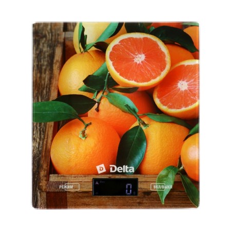Kitchen Libra Delta KCE-70, electronic, up to 5 kg, drawing "Juicy oranges"