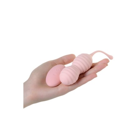 Intimate simulator 2 in 1 Eromantica ZEFYR silicone, pink color, 17.3 cm-7