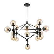 Ceiling EVOLUCE lamp. Sle154903-15. Lacotta. 15x40 watts, E27, 120x120x130 cm, black color