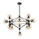 Ceiling EVOLUCE lamp. Sle154903-15. Lacotta. 15x40 watts, E27, 120x120x130 cm, black color