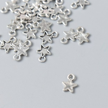 Decor for creativity Metal "Little Star" silver 0.8x0.9 cm-1