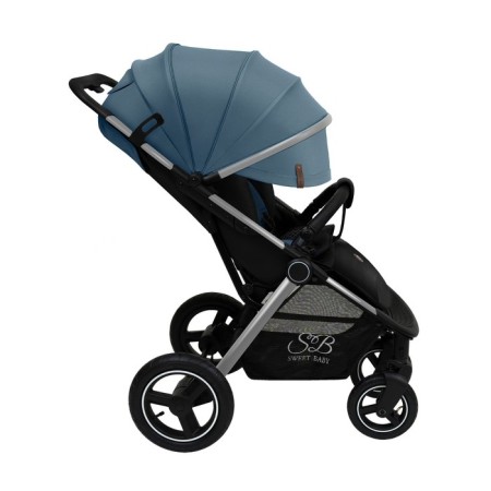 Walking stroller Sweet Baby Compatto, Silver Dark Green-10