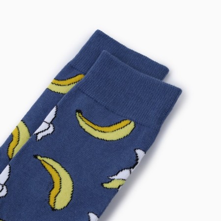 Unisex socks "Banans", dark blue color, size 36-43-1
