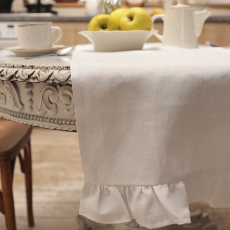 Path on the Ethel Ivory table 40x150 cm, 100% linen 170 g/m2-3