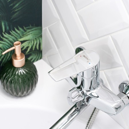 BUNE BOOOU B8246-18F bathtub, pour 350 mm, shower set, brass, chrome-3