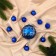 Set of balls plastic 11 pcs "Gloria" Bingel blue