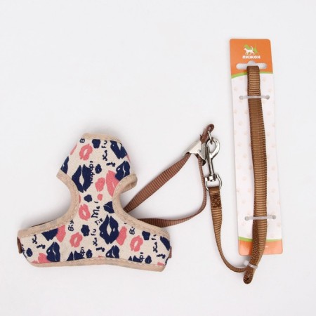 A set of ammunition with a soft cliff "kisses", leash 120 x 1 cm, pink-5