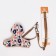 A set of ammunition with a soft cliff "kisses", leash 120 x 1 cm, pink