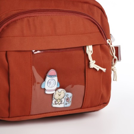 Youth bag with lightning, brown color-3
