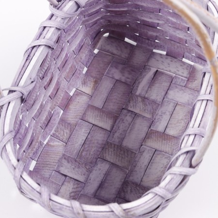 Wicker basket, 24x10.5x34 cm, lilac-3