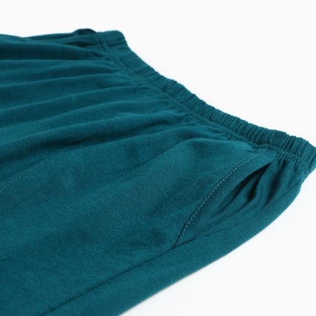 Women's set (T -shirt/shorts), emerald strip color, size 54-9