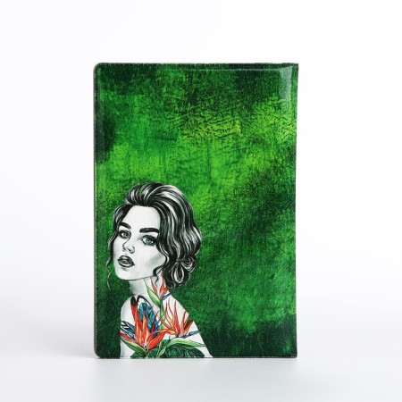 Cover for passport, green color-2
