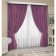 Set of curtains "Canvas", size 200x260 cm, 2 pcs, raspberry color