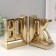 Book holders Ceramics "Inscription - Book" Set 2 pcs gold 28x7x17.5 cm