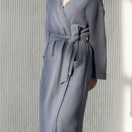 Shifu robe, size m, dark blue color-1