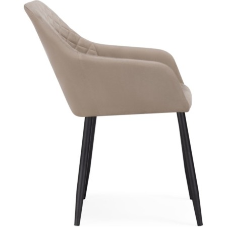 Steve Metal/velor, black/beige 52x68x81 cm-2